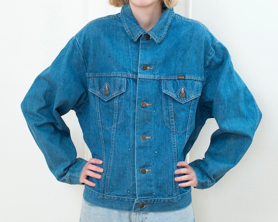 50s jean jacket large | denim jacket | range jack… - image 1