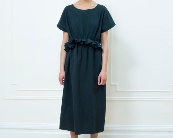 black bohemian maxi dress