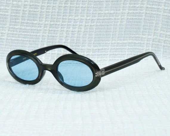 90s green oval small sunglasses | colored tinted … - image 1