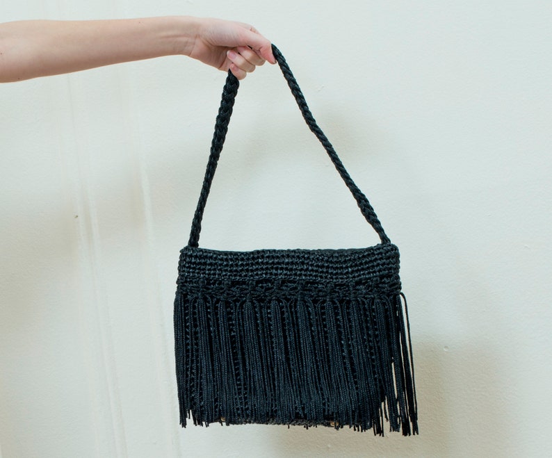 FrangeEtsy Paille Sac Noir En S Raphia 90 Tissé 9I2YDWHE