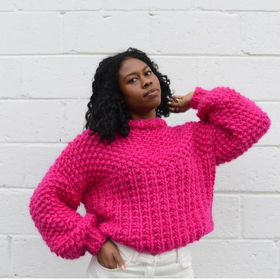 Custom Color Chunky Knit Sweater/ Wool Pullover 16 - Etsy