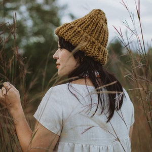 Beginner Friendly Knitting Pattern: Chunky Ribbed Hat Knitting Pattern. Digital PDF Summit Hat. Easy Toque handknit pattern image 5