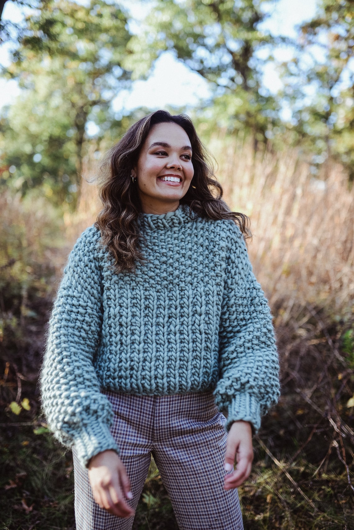 Mixed Color Chunky Knit Sweater