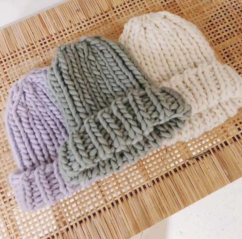 Beginner Friendly Knitting Pattern: Chunky Ribbed Hat Knitting Pattern. Digital PDF Summit Hat. Easy Toque handknit pattern image 4
