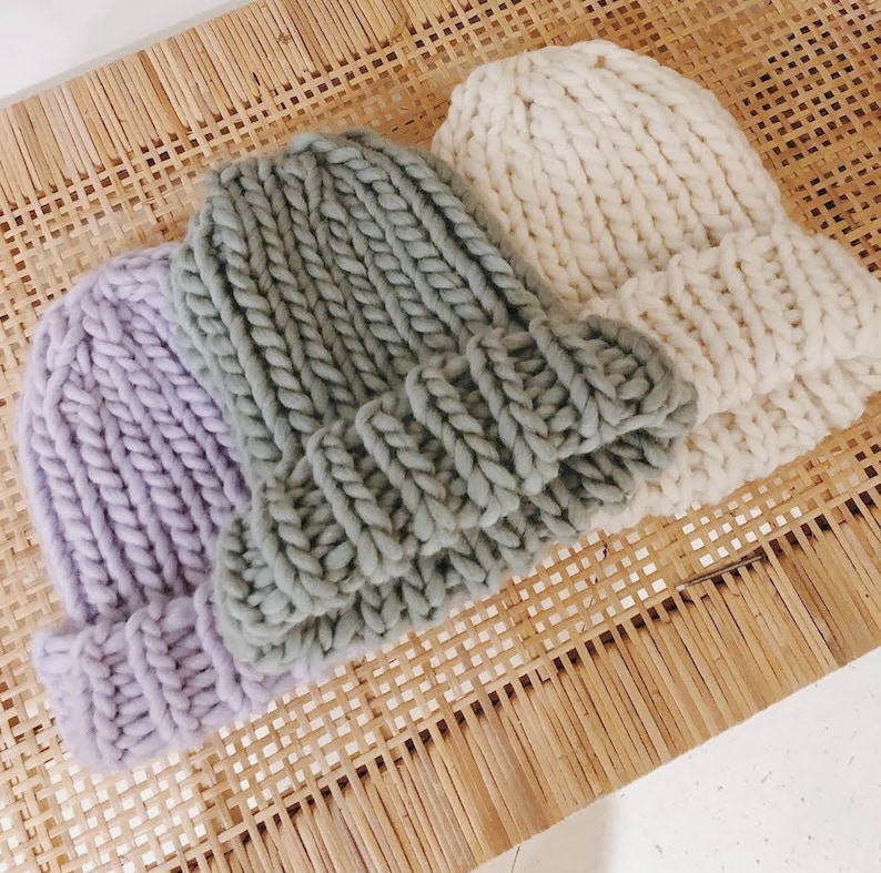 Beginner Friendly Knitting Pattern: Chunky Ribbed Hat Knitting Pattern ...
