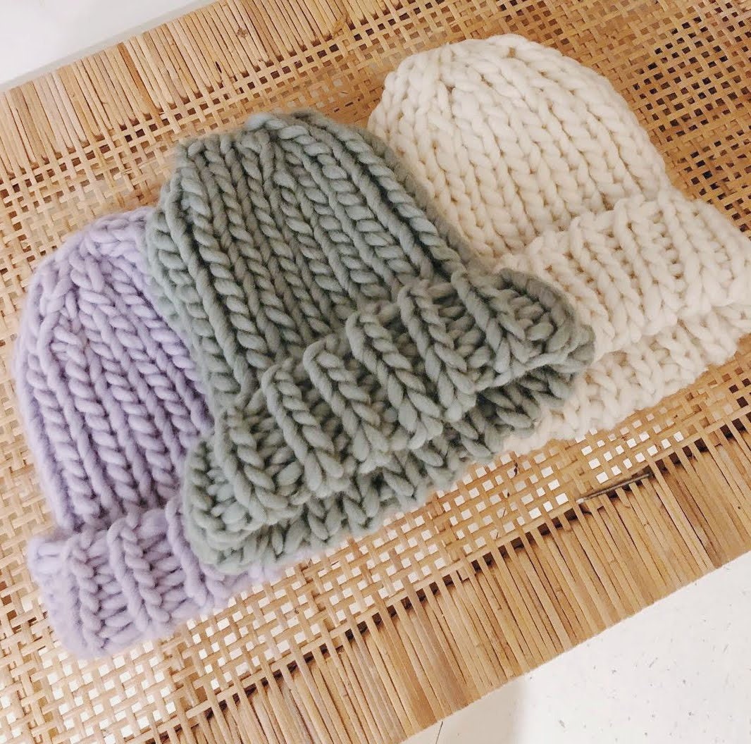 Beginner Friendly Knitting Pattern: Chunky Ribbed Hat Knitting Pattern ...