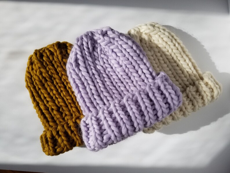Beginner Friendly Knitting Pattern: Chunky Ribbed Hat Knitting Pattern ...