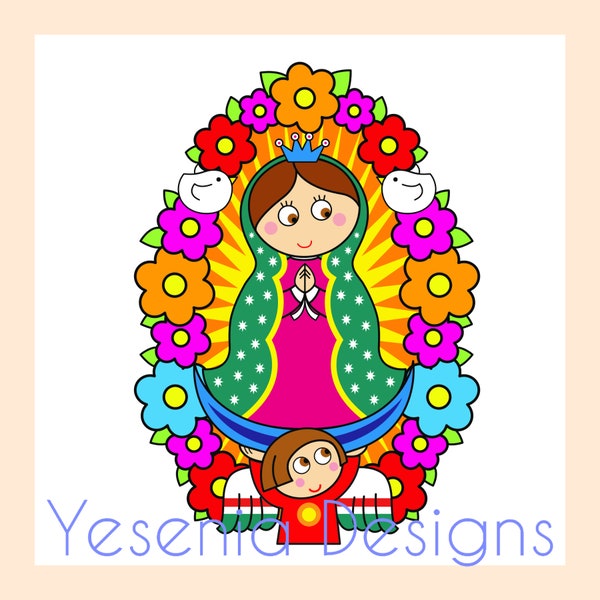 Virgencita - Clipart - PNG File