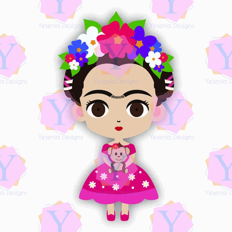 Frida Kahlo Clipart PNG File - Etsy