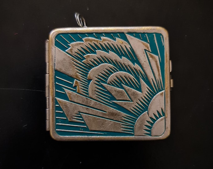 Rare 1930's Art Deco Ladies Powder Compact With an Enamel Decoration - Etsy