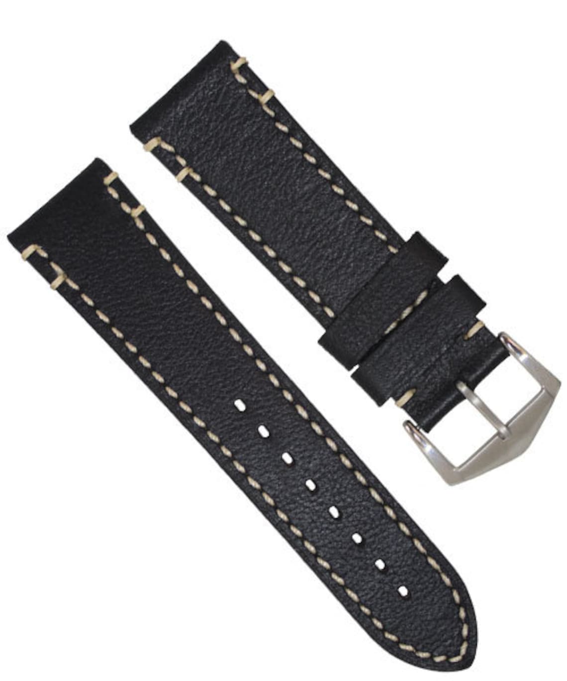 Leather Black Band For WatchHandmade Leather Watch Strap Size Etsy