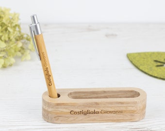 Custom Wood Desktop Business Card Holder for Desk