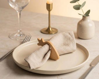 Wooden Carrot Napkin Ring – Easter Table Decor, Rustic Farmhouse Napkin Holder