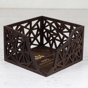 Porta tovaglioli in legno rustico / Vassoio porta tovaglioli in carta palissandro minimalista