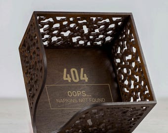 Wooden Napkin Holder for Table | Napkin Tray Rosewood