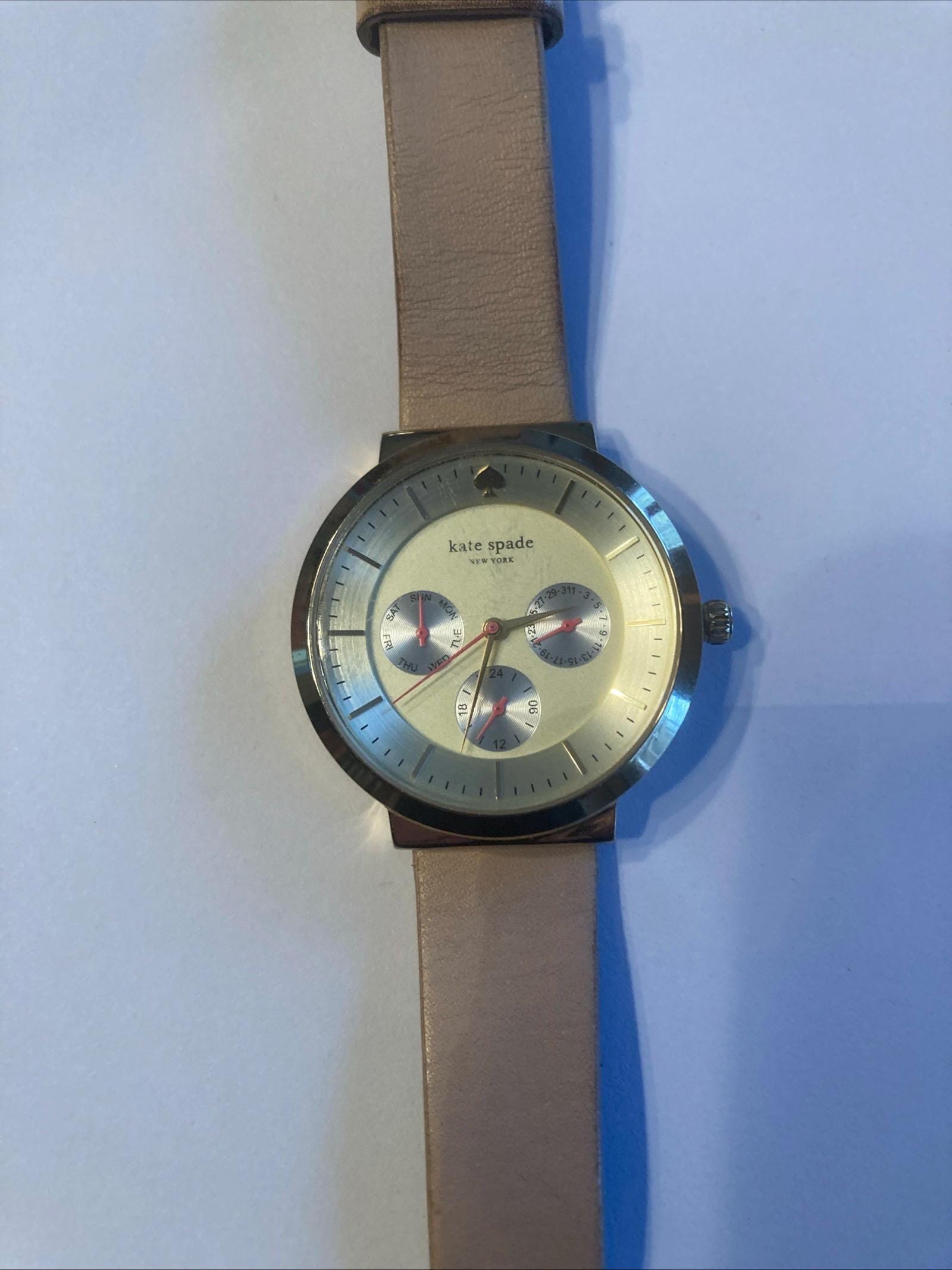 kate spade Gold-Tone Case Watch with Playful Peacock and Mint Leather Strap Vintage Kate Spade Watch - Etsy main image 3