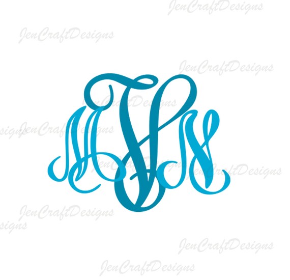 Download Vine Monogram Font Svg Interlocking Monogram Svg Files Etsy
