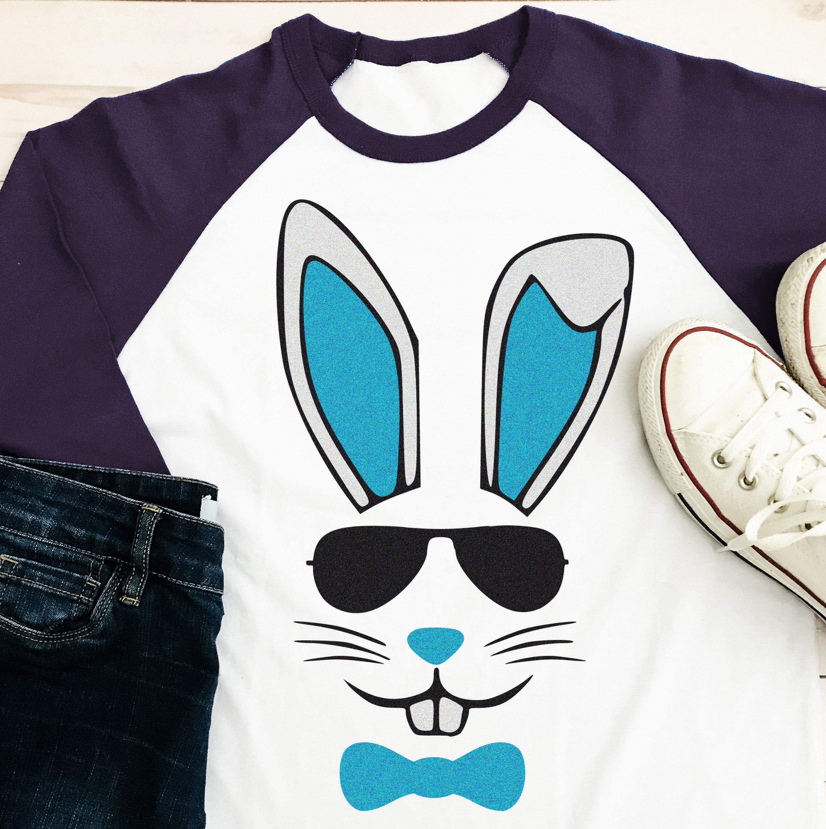 Download Cool Bunny Face SVG Eyelashes Sunglasses Rabbit Easter SVG ...
