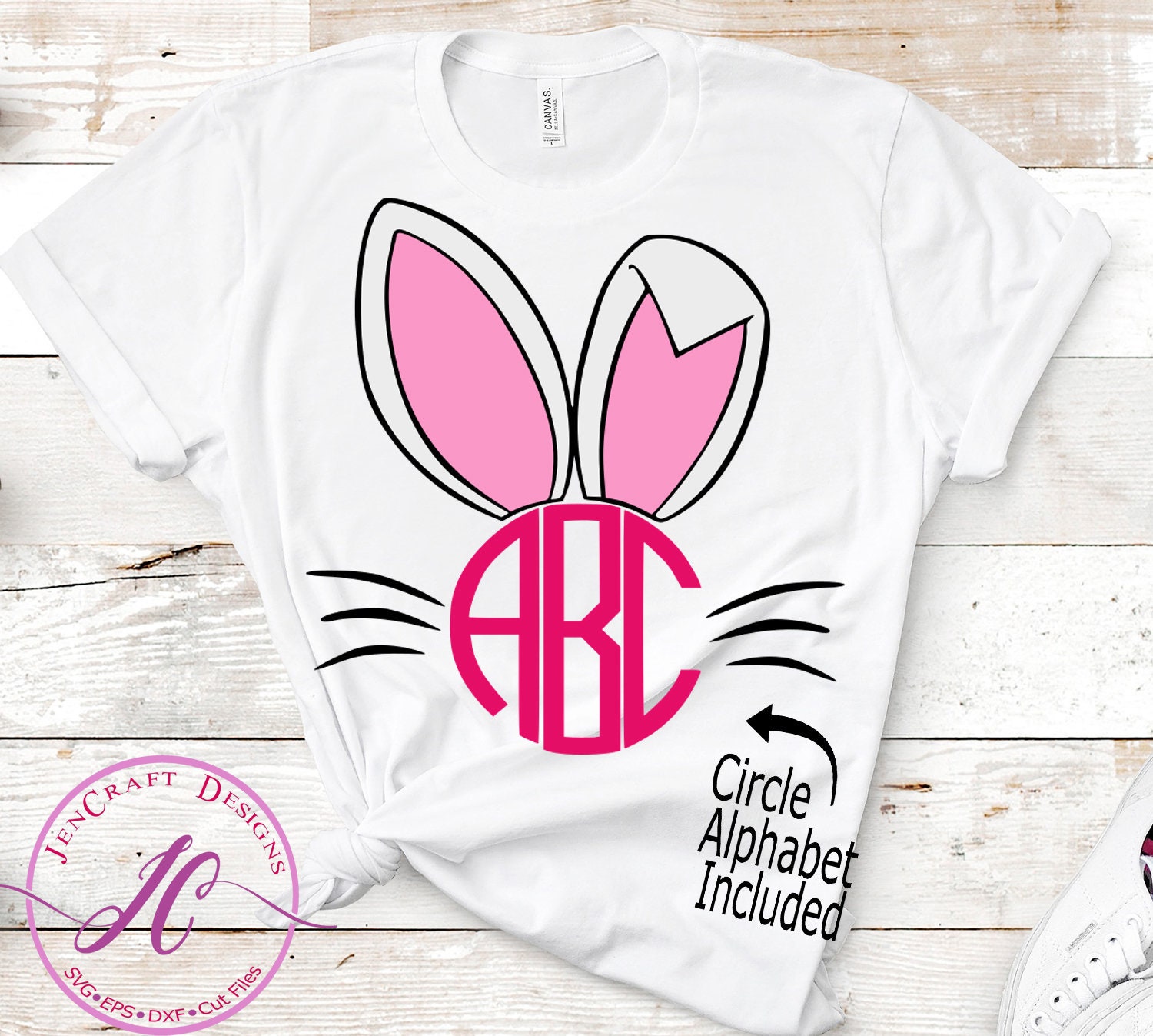 Easter Svg Bunny Ears Monogram Frame Svg Free Font Included Etsy