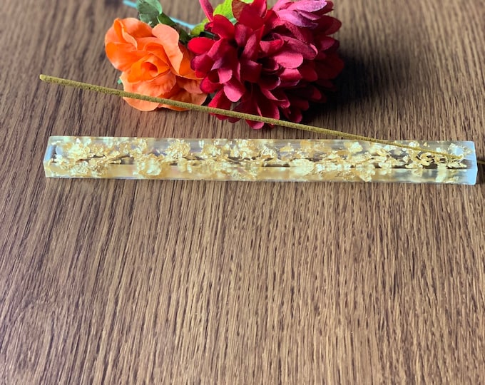 Incense Holder Made With Resin, Gold Leaf... Gifts Under 25, Gifts for