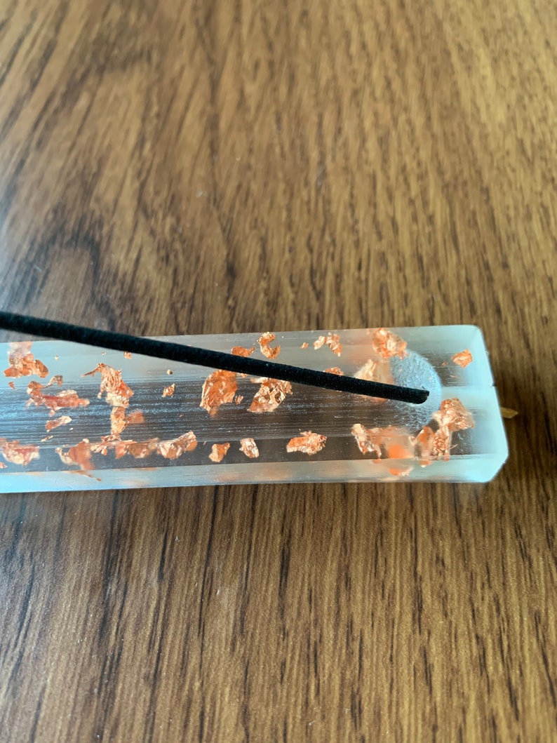 Incense Holder made with Resin and Copper leaf... gifts under Etsy