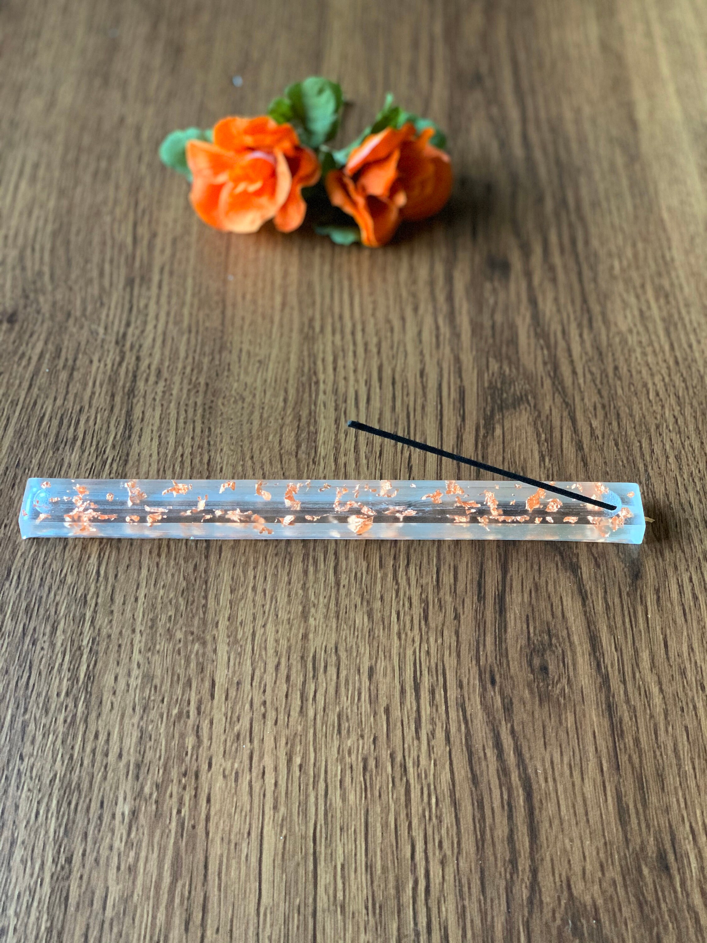 Incense Holder made with Resin and Copper leaf... gifts under Etsy