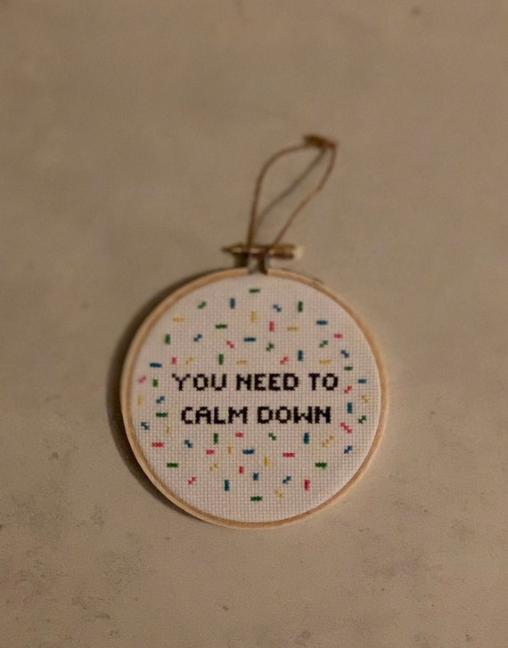 You Need To Calm Down Taylor Swift Cross Stitch Lover Me Reputation Lyrics Music Decor