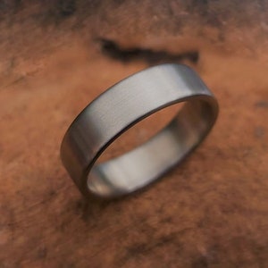 Simple Titanium Ring, Classic Wedding Band, Mens Modern Ring, Womens Personalized Ring, Titanium Minimalist Ring, 5th Anniversary Gift image 5