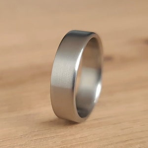 Simple Titanium Ring, Classic Wedding Band, Mens Modern Ring, Womens Personalized Ring, Titanium Minimalist Ring, 5th Anniversary Gift