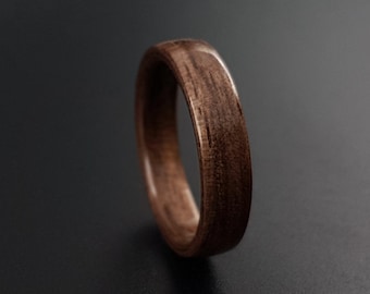 Houten ring, walnoothouten ring, houten ring voor mannen, houten ring voor vrouwen, verlovingsring, vertrouwensring, jubileumring, kerstcadeau