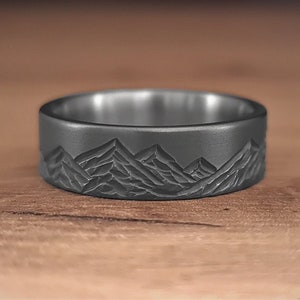 Mountain Range Ring, Nature Motivation Inspirational Jewellery, Traveler Mountain Climber Lovers Gift, Mountain Biking, Hiker Mountain Gift