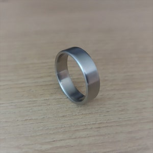 Simple Titanium Ring, Classic Wedding Band, Mens Modern Ring, Womens Personalized Ring, Titanium Minimalist Ring, 5th Anniversary Gift image 4