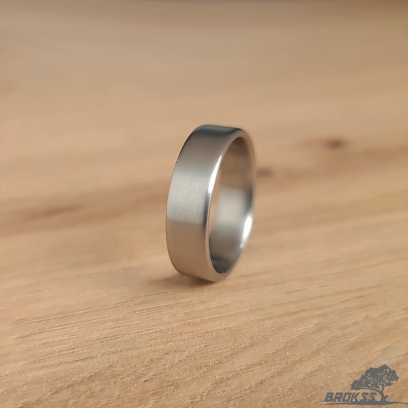 Simple Titanium Ring, Classic Wedding Band, Mens Modern Ring, Womens Personalized Ring, Titanium Minimalist Ring, 5th Anniversary Gift image 1
