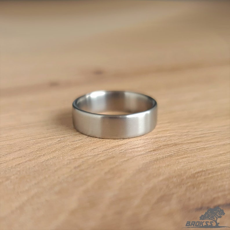 Simple Titanium Ring, Classic Wedding Band, Mens Modern Ring, Womens Personalized Ring, Titanium Minimalist Ring, 5th Anniversary Gift image 3