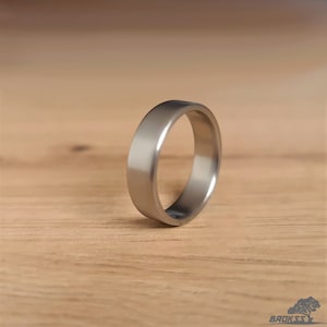 Simple Titanium Ring, Classic Wedding Band, Mens Modern Ring, Womens Personalized Ring, Titanium Minimalist Ring, 5th Anniversary Gift image 2