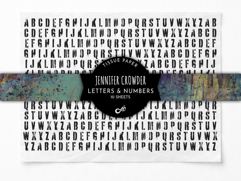 Tissue Paper Numbers NEW! Letters & Numbers Custom Tissue Paper for Collage - Decoupage ...