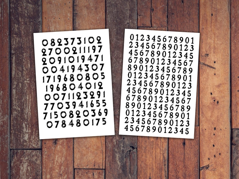 Tissue Paper Numbers Numbers Rice Paper - Custom Tissue - Collage - Decoupage - Junk Journal ...
