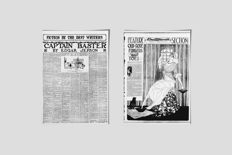 Extra High Res Digital Newsprint Paper, Commercial Use, Collage Paper