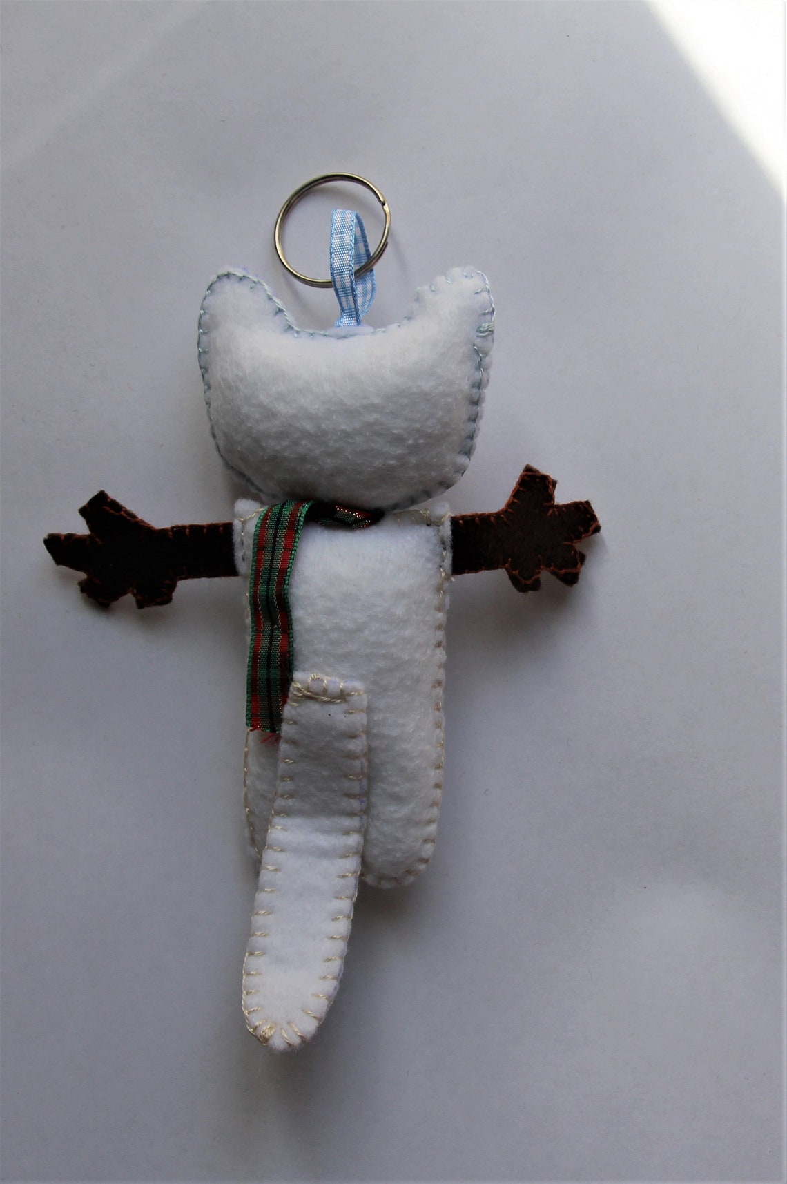 Snowcat Keychain Cat Handmade Gift Idea Party Favours Bag Etsy