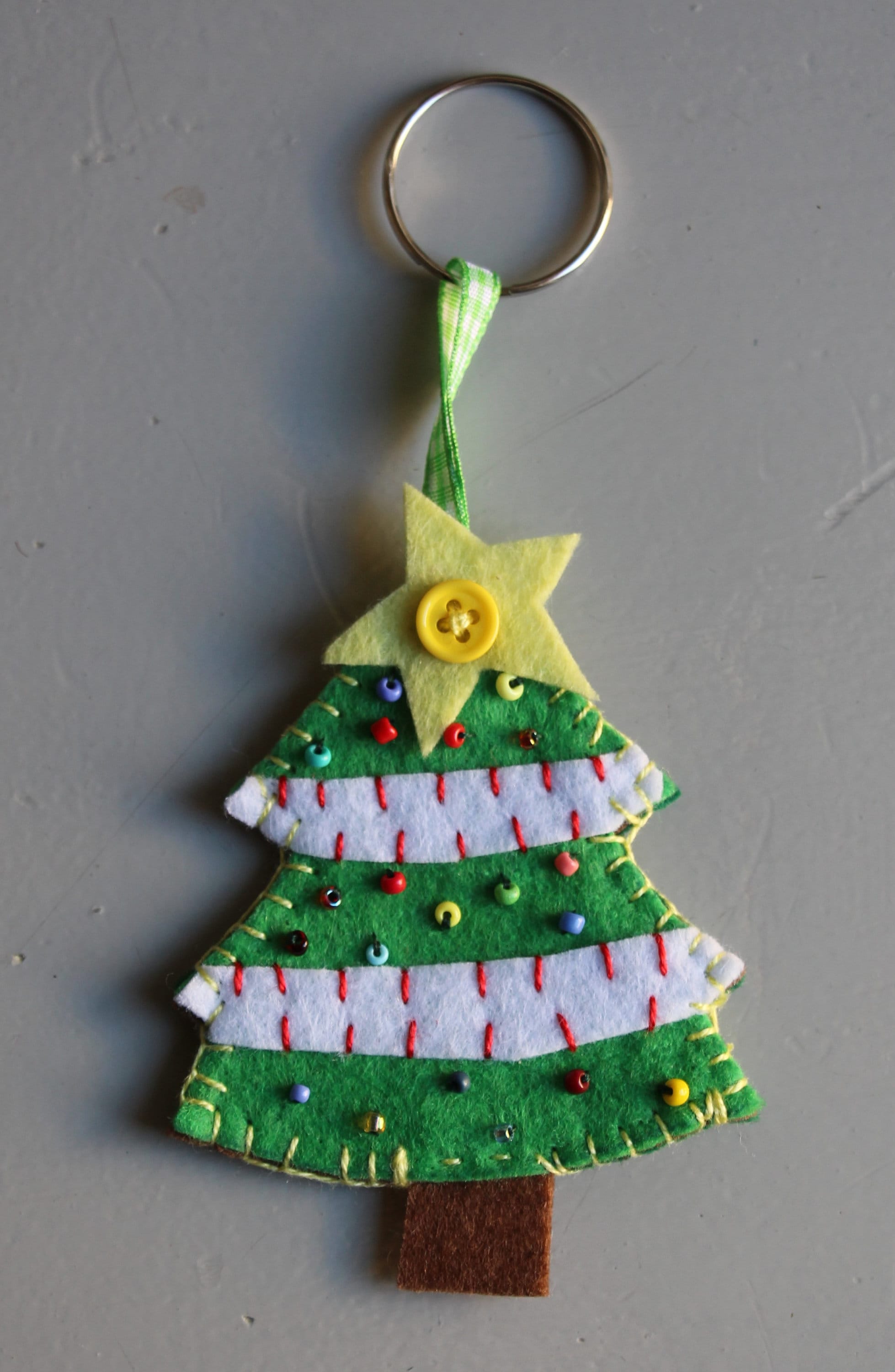 Christmas Tree Key Chain Key Ring Handmade Decoration Festive Etsy