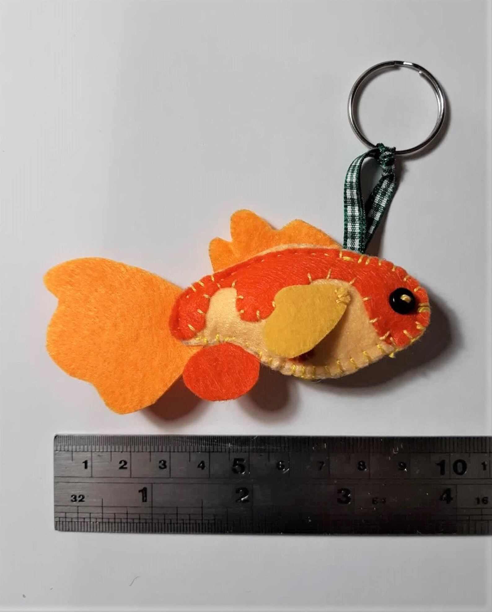 Goldfish Keychain Key Ring Handmade Bag Charm Pet Fish Gift Etsy
