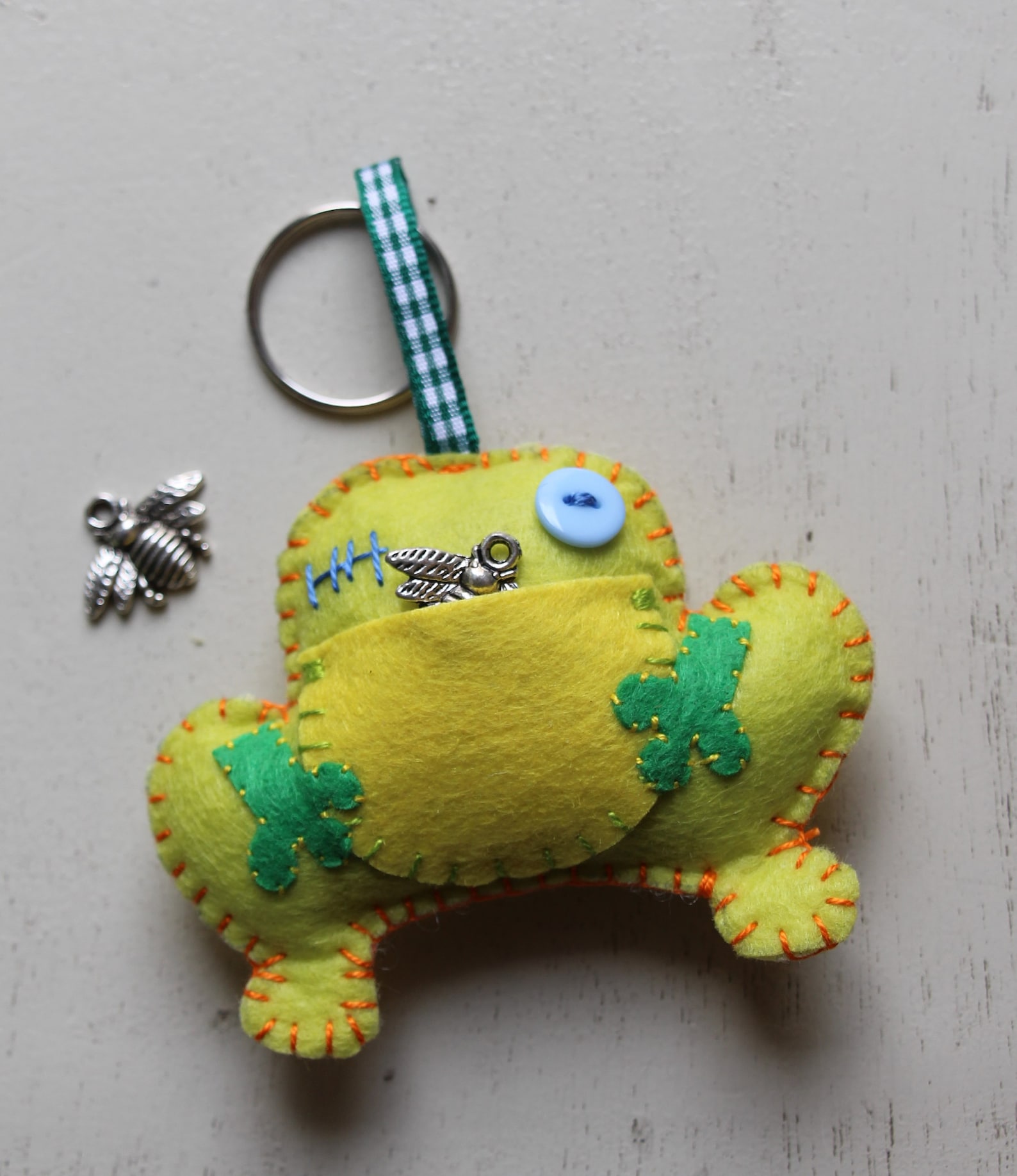Frog Keychain Key ring Tooth fairy pocket FREE GIFT small pendent Gift idea...