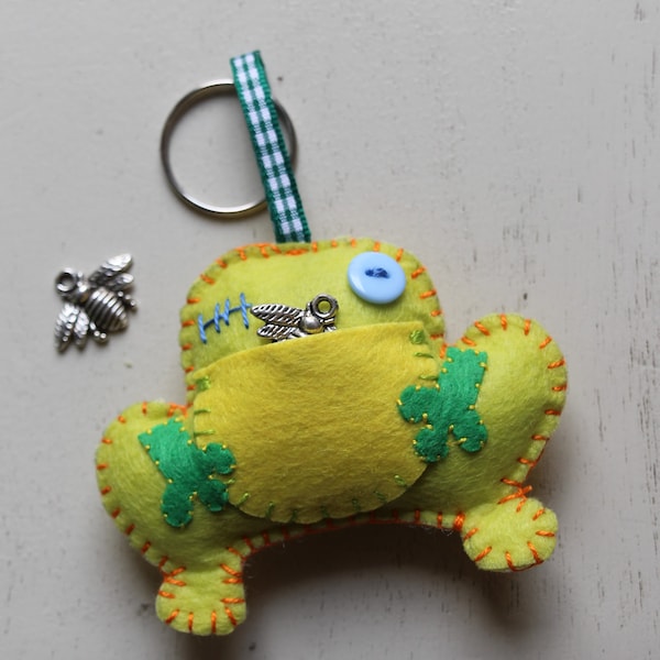 Grenouille porte-clés porte-clés poche fée des dents cadeau gratuit petit pendentif idée cadeau feutre porte-clés fête faveurs Patchyz