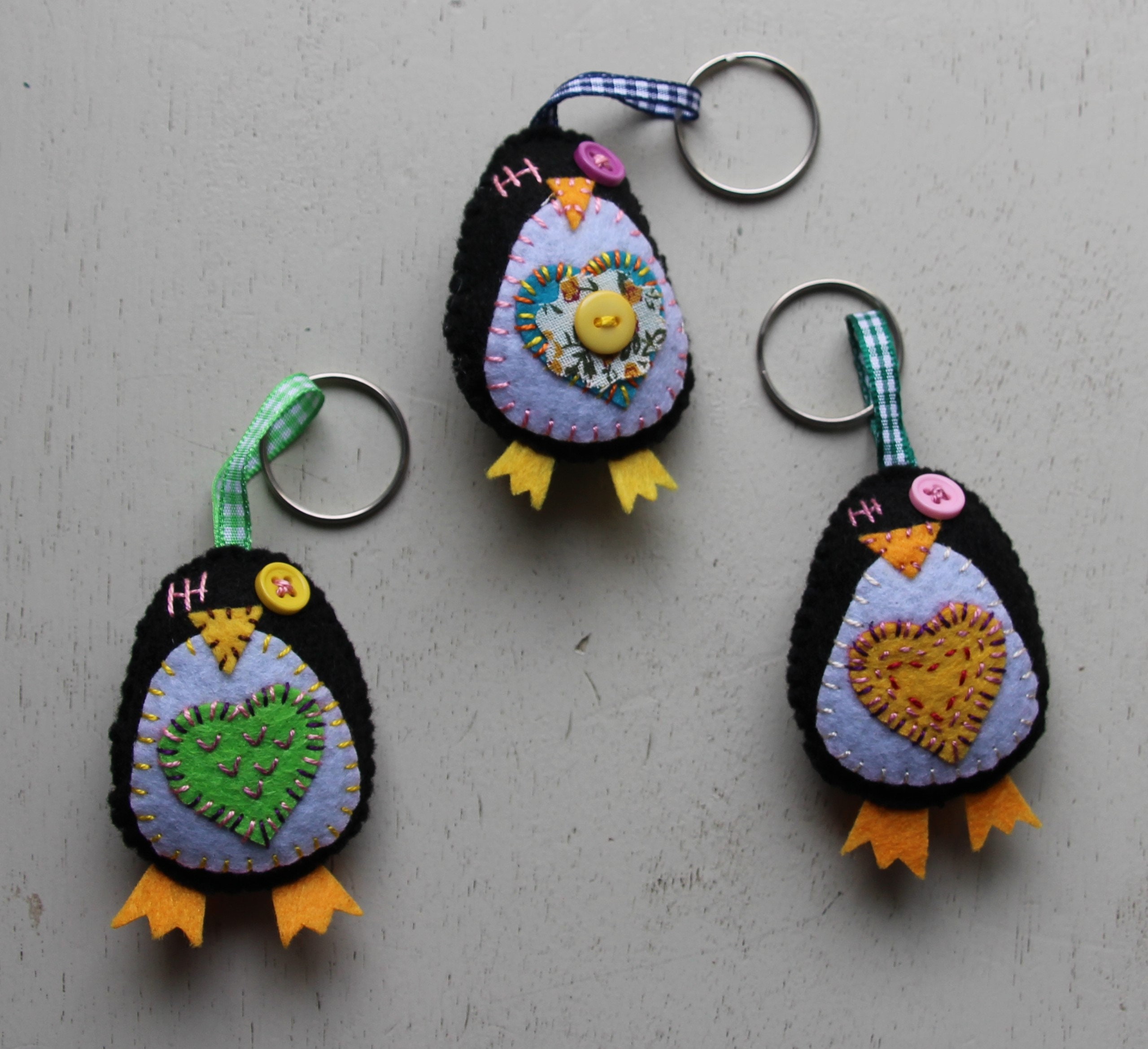 Penguin Keychain Key Chain Arctic Animal Gift Idea Felt | Etsy