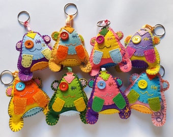 キーホルダー・キーリング LOVE ME MONSTER Pearl & Cubic Ribbon Key Ring 5BFM064 Amazon.com: Glitter Crystal Heart Shaped Folding Mirror