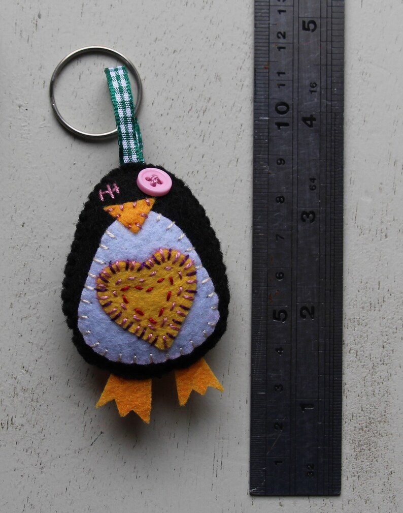 Penguin Keychain Key Chain Arctic Animal Gift Idea Felt - Etsy