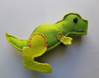 Dinosaur T-Rex soft toy Handmade Hand stitched Collectable item Play toy by Patchyz