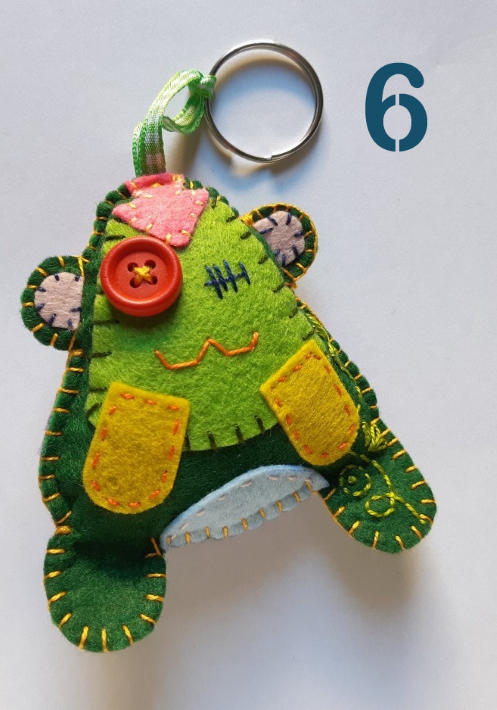 Monsters Handmade Hand Stitched Key Chain Monster Small Monsters Handmade Hand Stitched Key Chain Monster Small