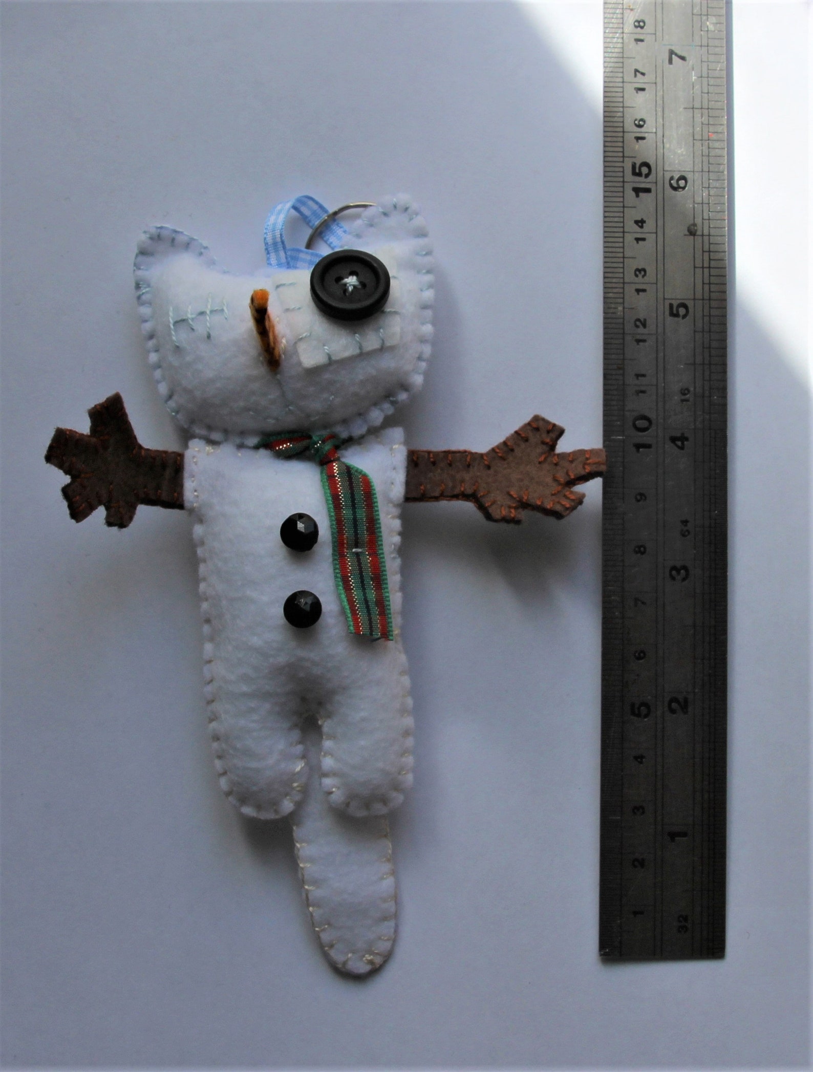 Snowcat Keychain Cat Handmade Gift Idea Party Favours Bag Etsy