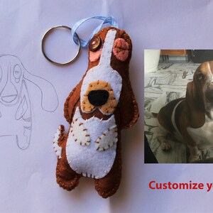 Customise your pet Animal cat dog horse rabbit hamster fish bird key ring Felt key chain Gift ideas Party favours Patchyz